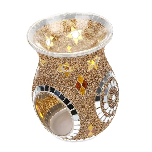 Toyvian Quemador Aceites Esenciales de Vidrio Soporte Vela Tealight Difusor Aroma para Hogar SPA Yoga Decoración Romántica