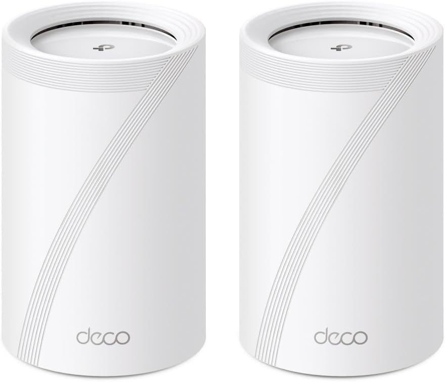 Image of TP-Link WiFi 7 Deco BE68(2-pack) Mesh WiFi, BE14000Mbps Tri-Band, 320MHz Channels, 10Gbps Ethernet Port, Alexa, Works with Any ISP and Modem, MLO, 2 Pieces