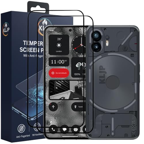 Image of Military-Grade Gorilla Tempered Glass For Nothing Phone 2 With Installation Kit | Edge to Edge Coverage | Black (Pack Of 2)