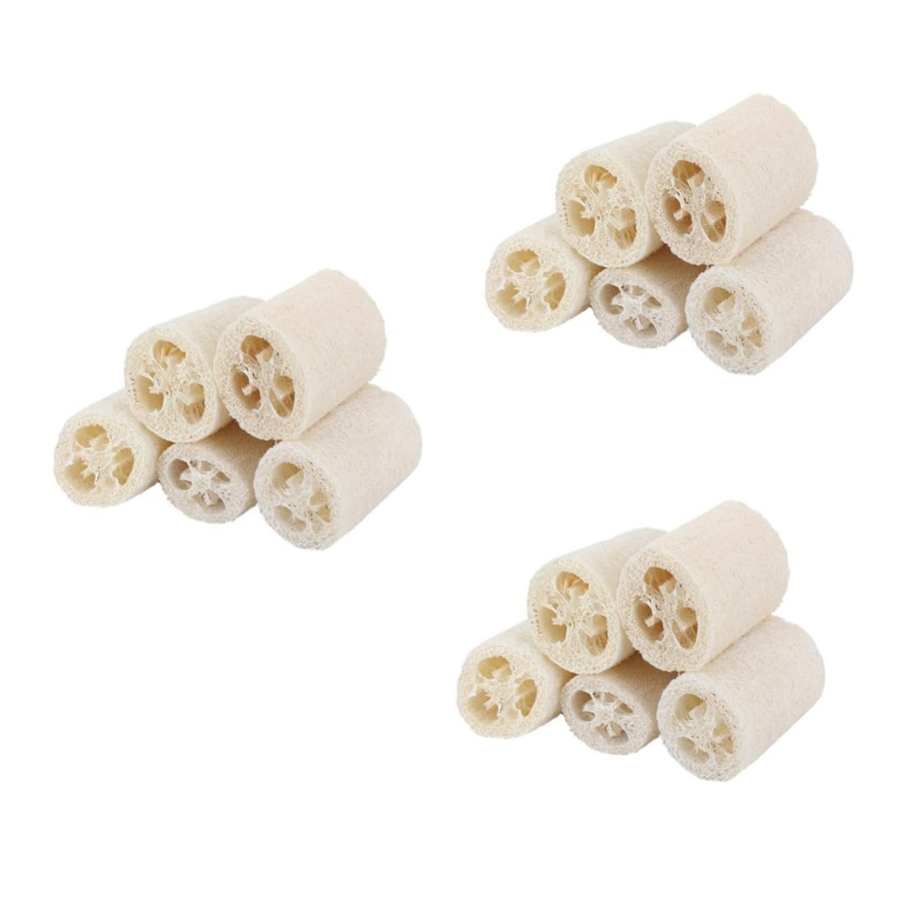 FRCOLOR 3 Sets Großer Natürlicher Luffa-schwamm Für Bad Und Dusche Peeling-körperwäscher Weiche Luffa-schwammborsten Tragbar 5 Stück * 3