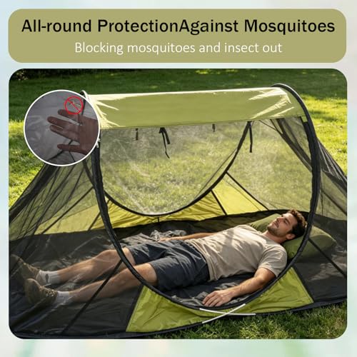 Carpa mosquitera plegable para 1 persona para camping miniatura 5
