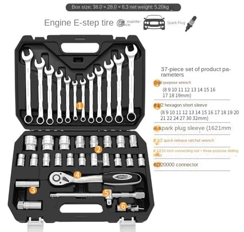 Set de herramientas combinado de 37 piezas miniatura 2