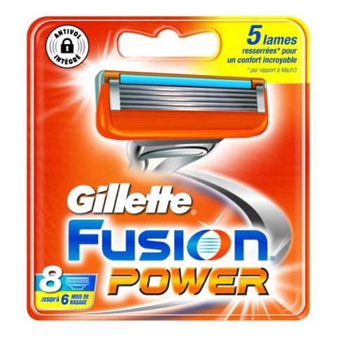 Gillette Fusion Power Razor Blades 8 Pack Cover