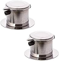 Vista 1 de Juego de 2 filtros infusores de cafetera de acero inoxidable de una sola taza- Cafetera vietnamita Cafetera Gotero Cafetera Cafetera Hogar Cocina
