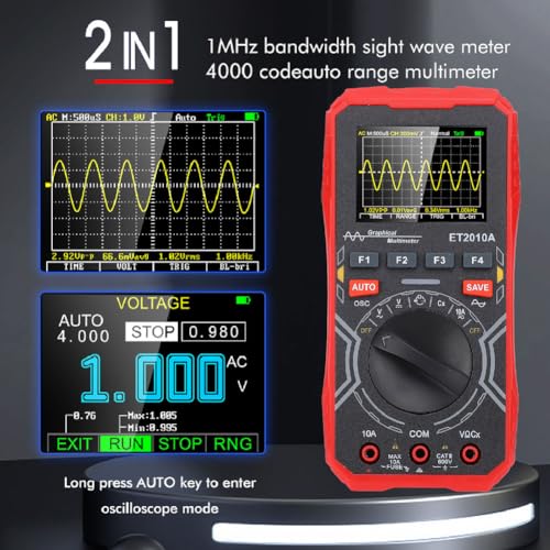 Oscilloscope multimètre portable ET2010A pour tester tension et capacitance - 2
