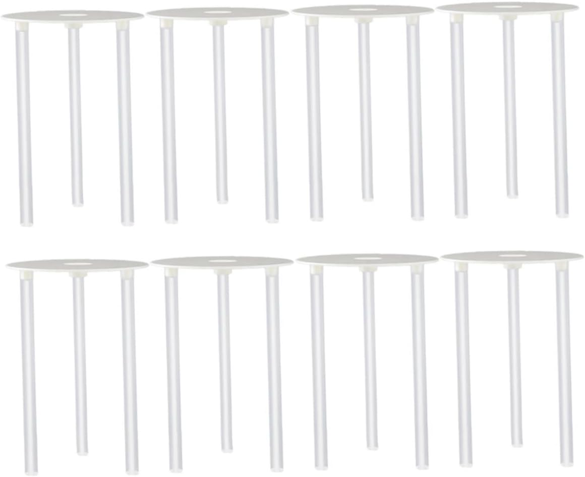 8 Sets White Plastic Cake Support for Tiered Wedding Cakes