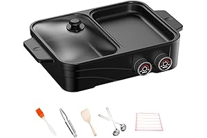 Topwit Smokeless Electric Hot Pot with Grill for Multifunctional Cooking