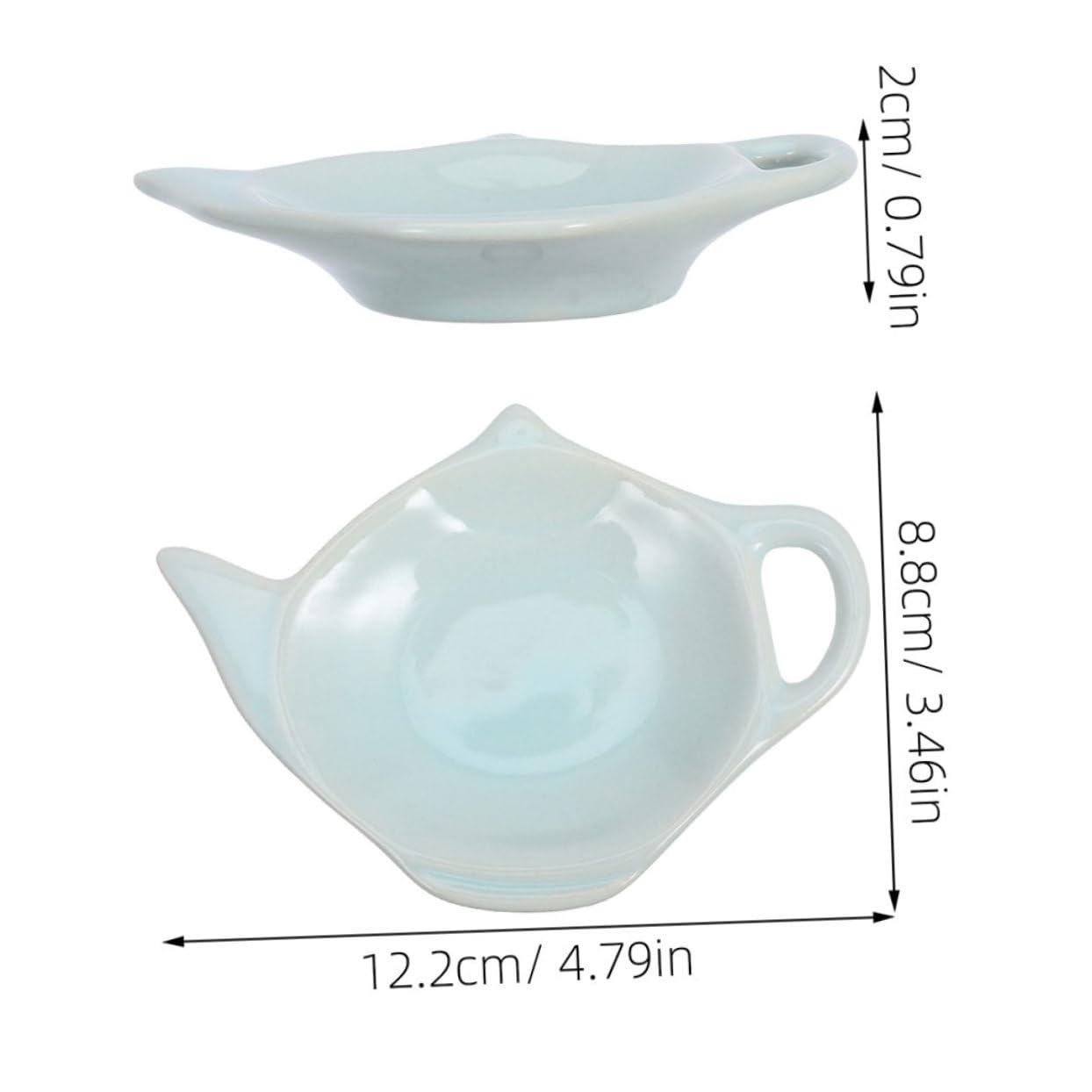 Mikinona Ceramic Teapot Tray Tea Bag Rest Stylish Teaspoon Rest Versatile Dessert Dish for Home