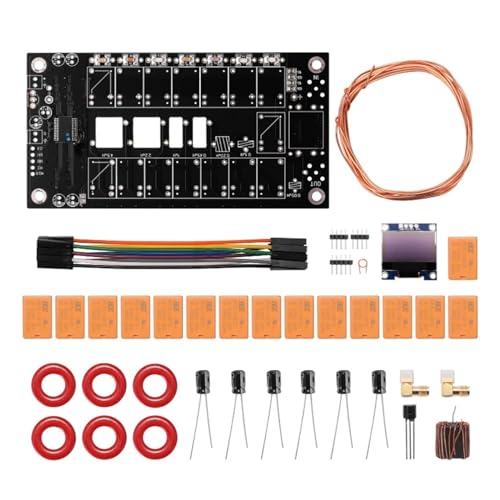 Sintonizador de antena 1,8-50MHz Sintonizador de antena automático +Receptor amplificador programado con firmware OLED Kit de bricolaje,Importante