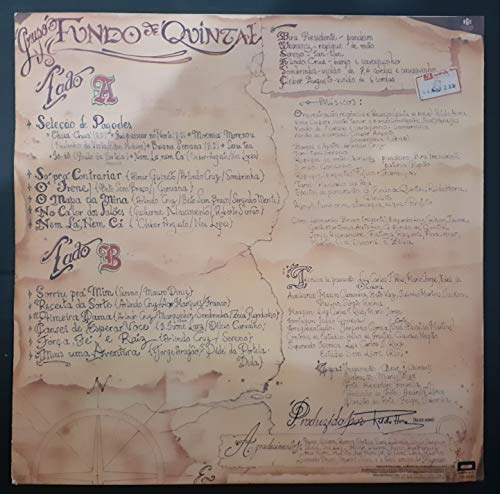 Grupo Fundo de Quintal - Lp O Mapa da Mina - 1986