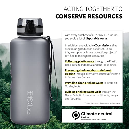 Image of 720DGREE Water Bottle 2l inchuberBottle inch softTouch +Sieve - BPA-Free, Leakproof, Reusable Drinking Bottle - XXL Sports Bottle for all Day Hydration, Gym, Fitness, Office, University, Hiking, Travel