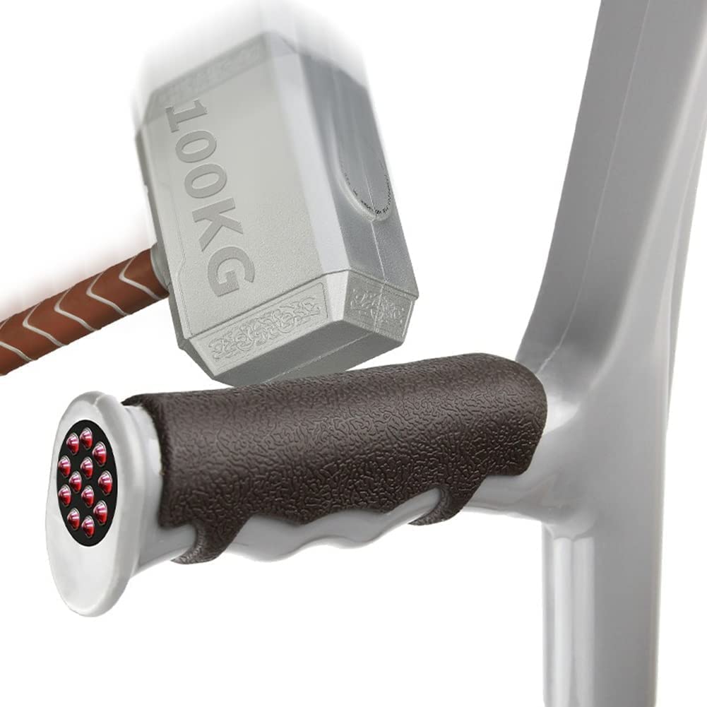 PAASHE Muletas Ajustables Bastones de Aluminio En Forma de U Codo Descanso Bastones para Caminar Asas Antideslizantes Bastón para Caminar Muleta para un fácil Almacenamiento