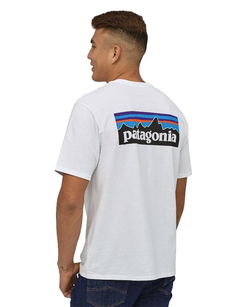 Patagonia 38504-WHI M's P-6 Logo Responsibili-Tee T-Shirt Men's Classic Navy XL