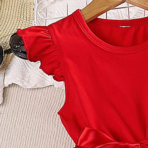 Girls 3 to 7 Years Old Party Dress Heart Print Sleeveless Lace Mesh Princess Dress Pleated Dress for Kids2