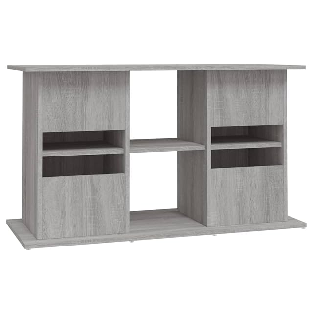 Foto 7 de 8 de vidaXL Soporte para Acuario Madera ingeniería Gris Sonoma 101x41x58 cm