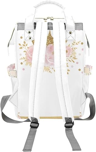 Miniatura 2 de Princesa Crown - Bolsa de pañales personalizada con diseño floral, mochila multifunción para pañales de viaje, unisex, Opción 10, Mochilas Daypack