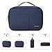 BAGSMART Electronics Travel Organizer Bag for Adaptors, Chargers, iPhone, ipad air, ipad Mini, 9.7'' Ipad Pro, Kindle, Blue