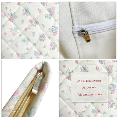 Image of Sunwel Fashion Top Zipper Floral Quilted Bag Small Tote Bag for Women