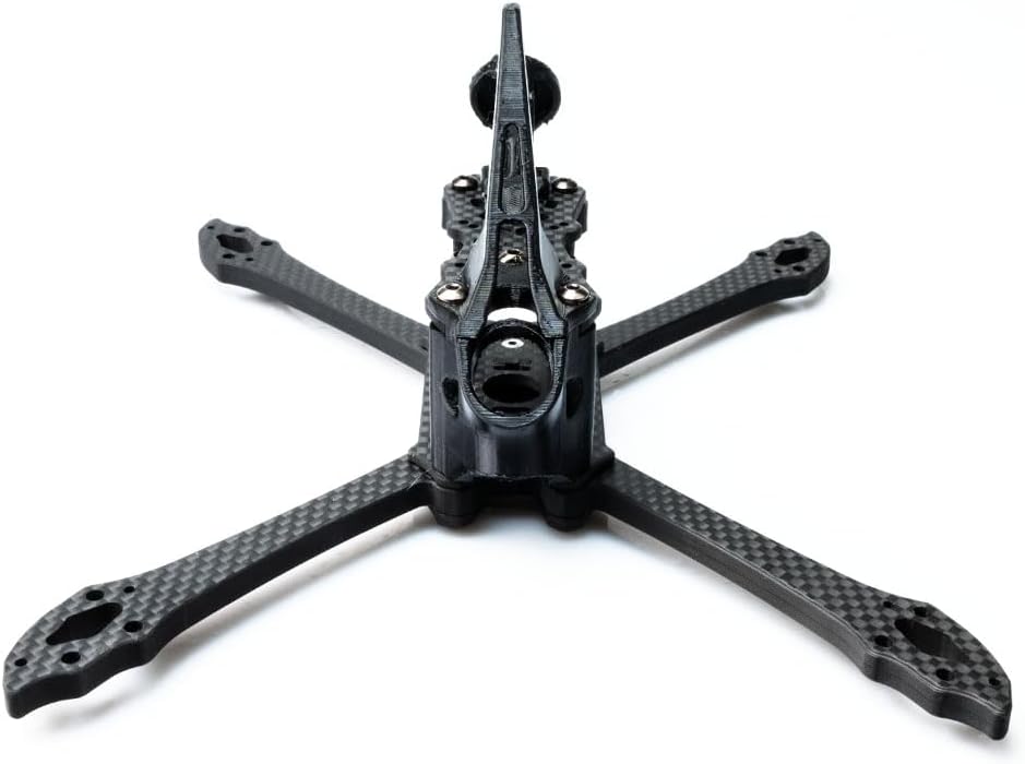 208mm Wheelbase 5-Inch Racing Drone Frame - 85g, T700 Carbon Fiber, 16x16mm Motor Mount For RC FPV Drone Accessories(Black)