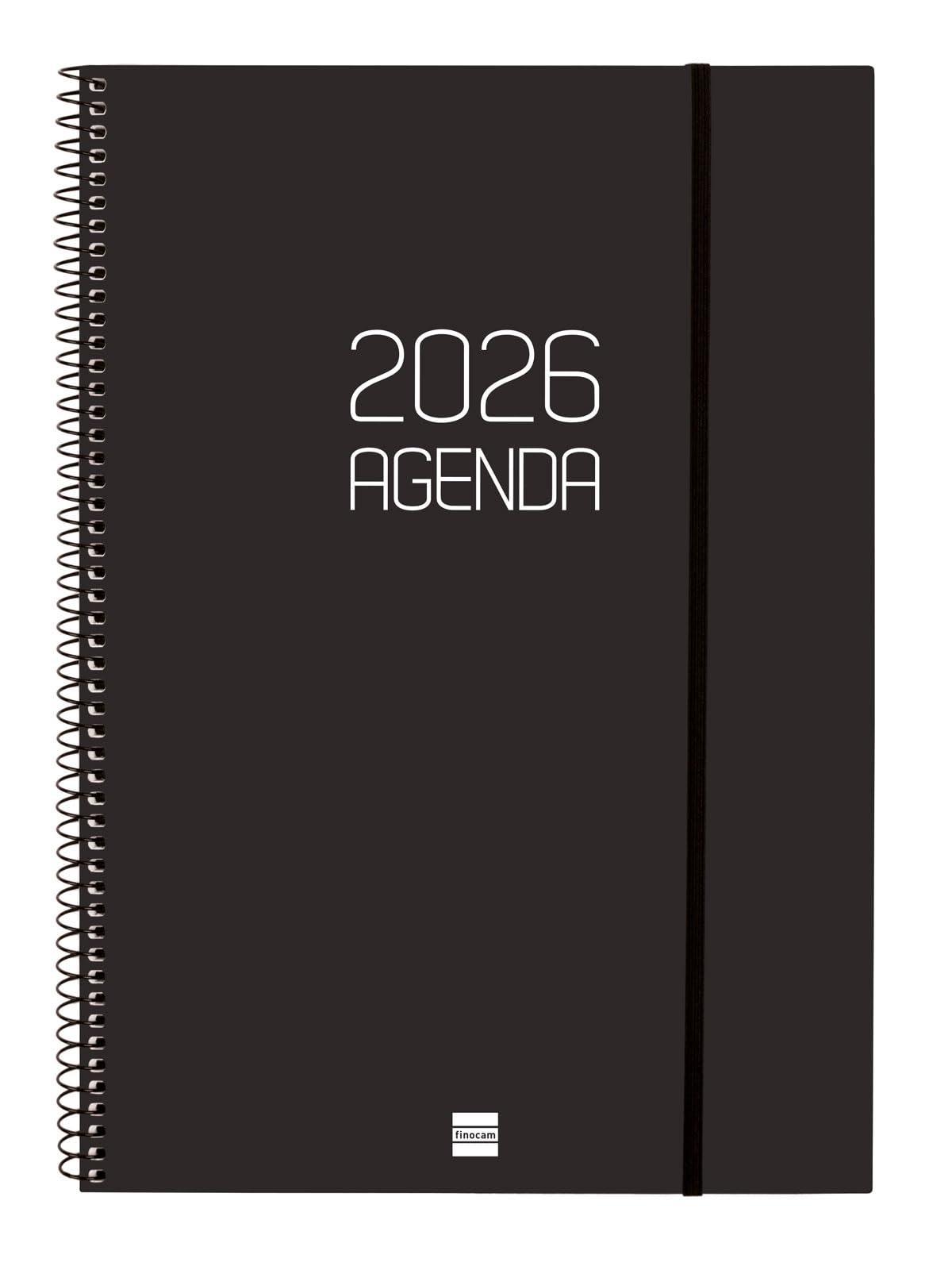 Finocam Agenda à Spirale 2026 Hebdomadaire Horizontal De