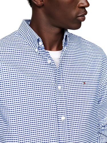 Image of Tommy Hilfiger Men's Long Sleeve Oxford Shirts in Regular Fit, Men's Button Down Shirts, Also Available in Big and Tall