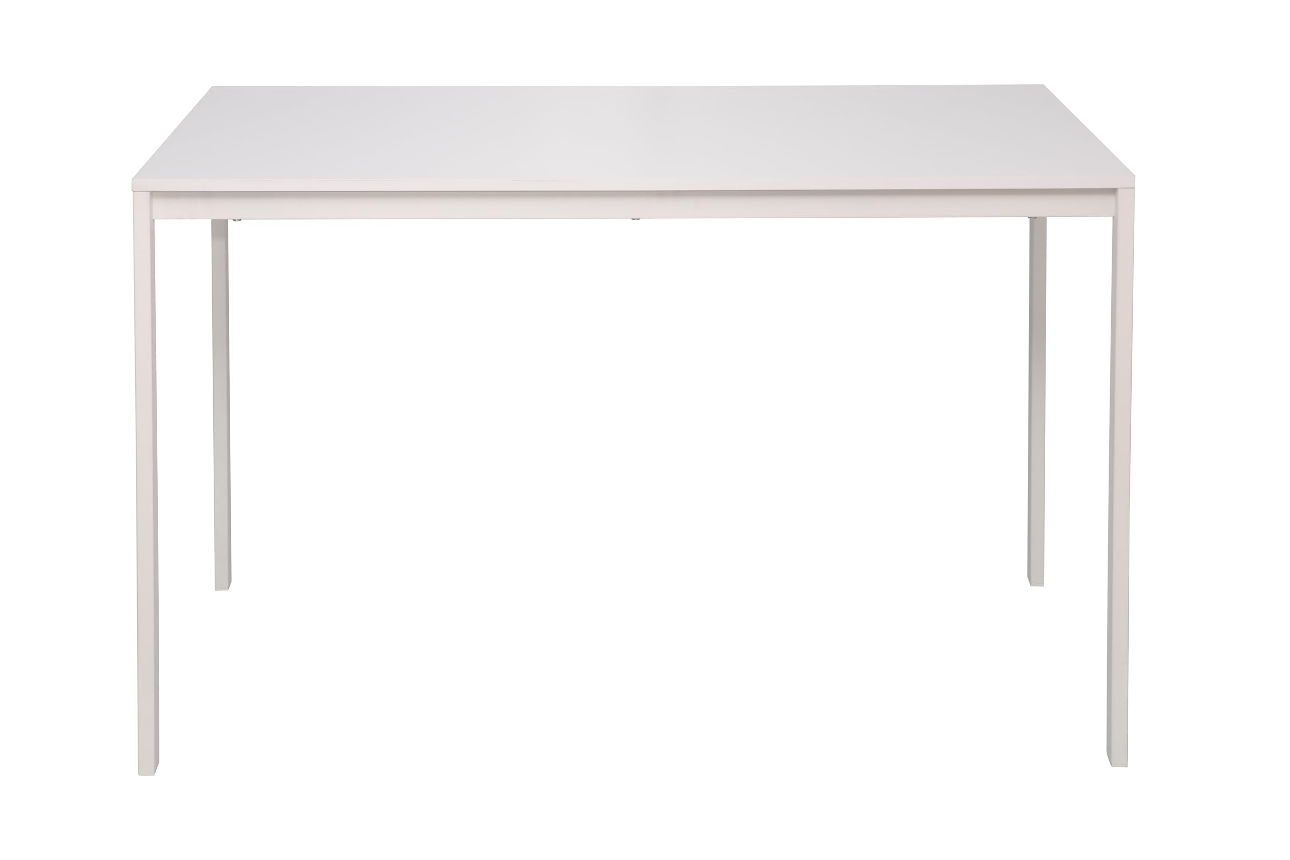 AVANTI TRENDSTORE - Grosseto - Esstisch mit weißem Metallgestell und laminierter Holzplatte. Erhältlich in 2 verschiedenen Größen. Maße LAP ca. 120x75x75cm