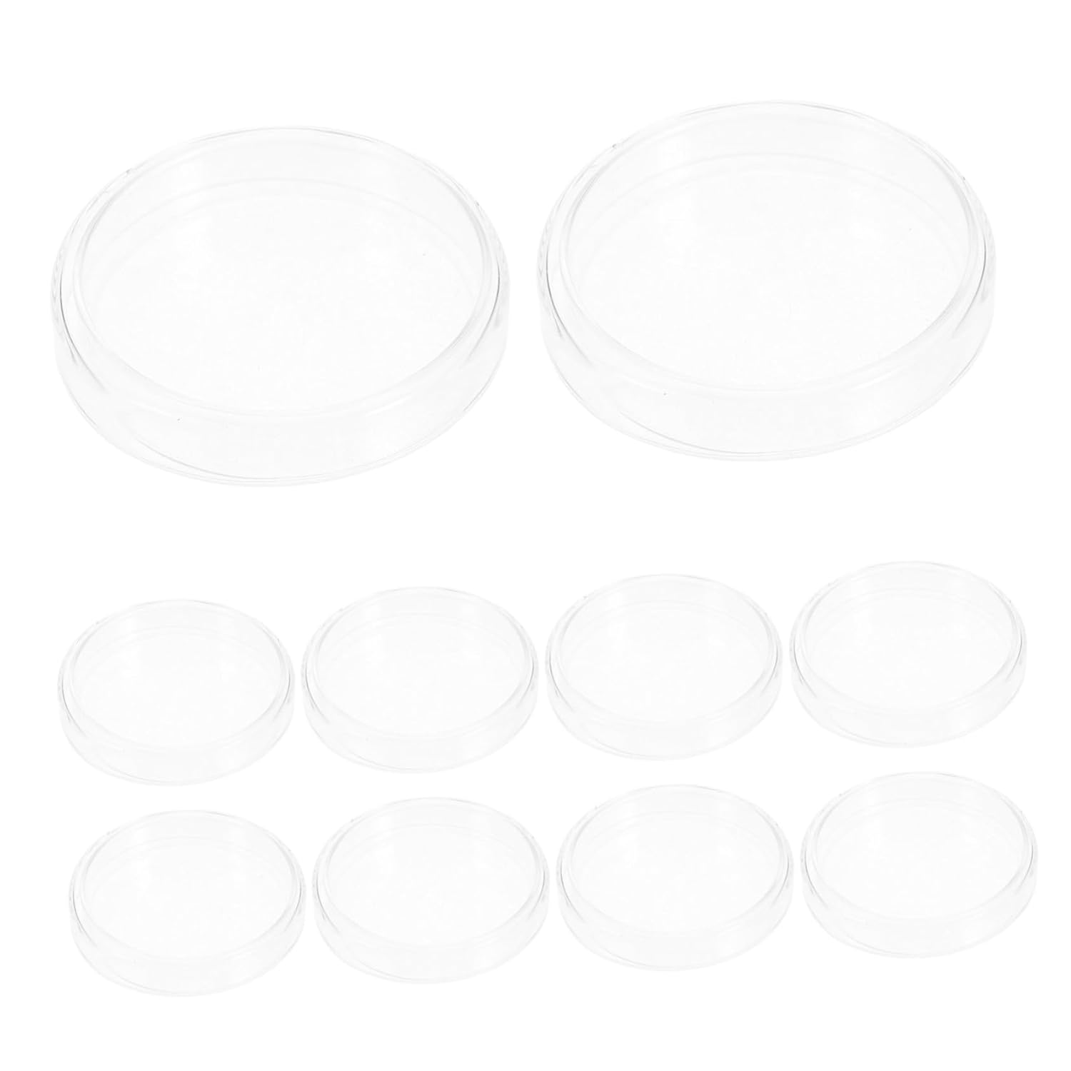 GLEAVI 10pcs Science Experiments Medical Parties Glass Petri Dishes Lids Lab Plates for Cell Culture Microbiology