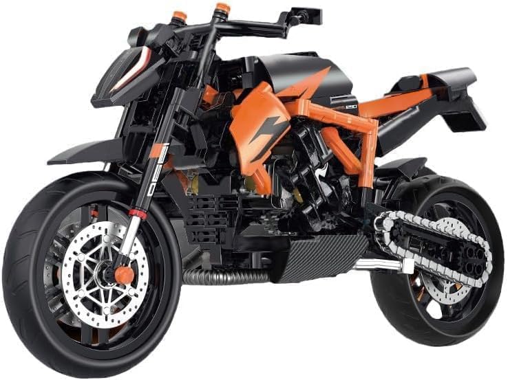 KeKeDuo Tecnica Moto Blocchi di costruzione Supermoto, 579 mattoncini da costruzione tecnica da corsa Superbike, kit di modellismo compatibile con altre marche