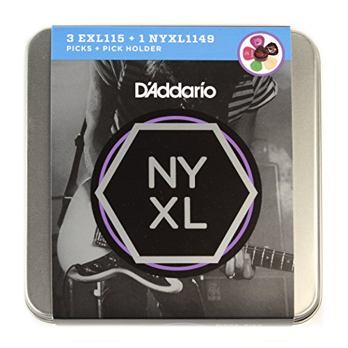 D’Addario DA-AZ03 Pack de 3 jeux de cordes pour Guitare électrique EXL115 + 1 jeu NYXL + Porte médiator + Médiators - Les Beatles, Paul McCartney, John Lennon, RIngo Starr, George Harrison D'Addario DA-AZ03 Pack de 3 jeux de cordes pour Guitare électrique EXL115 + 1 jeu NYXL + Porte médiator + Médiators