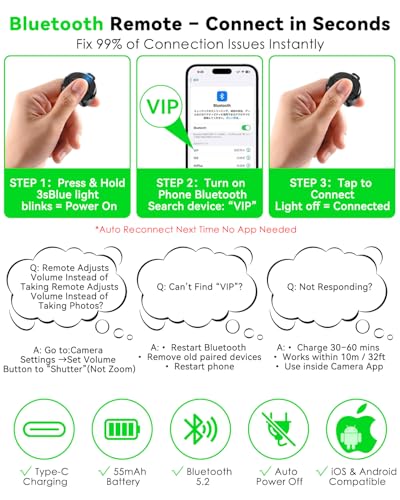 CloudValley Magnetic Selfie Stick & Mini Tripod, 360° Rotation Extendable Handheld Stabilizer/Camera Grip with Remote, 5 in 1 Portable Phone Stand for iPhone/Android, Travel Vlog, Live Stream, Black - image 9