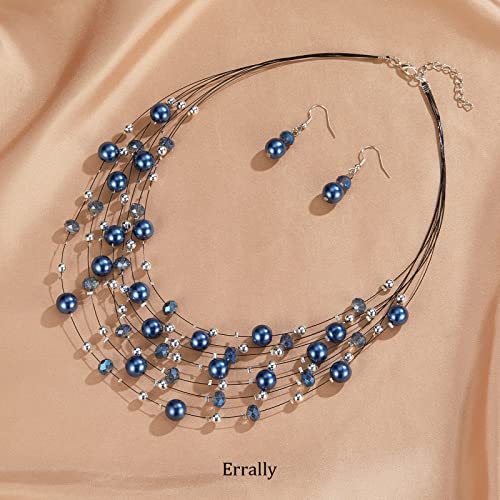 Layered Pearl Beaded Necklaces for Women Multi Layered Pearl Choker Necklace Boho Jewelry for Women Gifts for Mom2