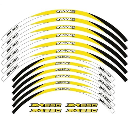 Sticker réfléchissant moto 18 pouces pour jante Suzuki DR650SE et DR 650 S