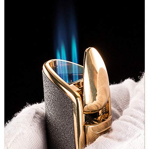 Briquet Coupe-Vent à 3 Becs - Allume-Cigare Turbo Flame Jet Rechargeable - 3