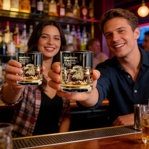 Vasos de whiskey old fashioned de 300ml conmemorativos para bar en casa 4