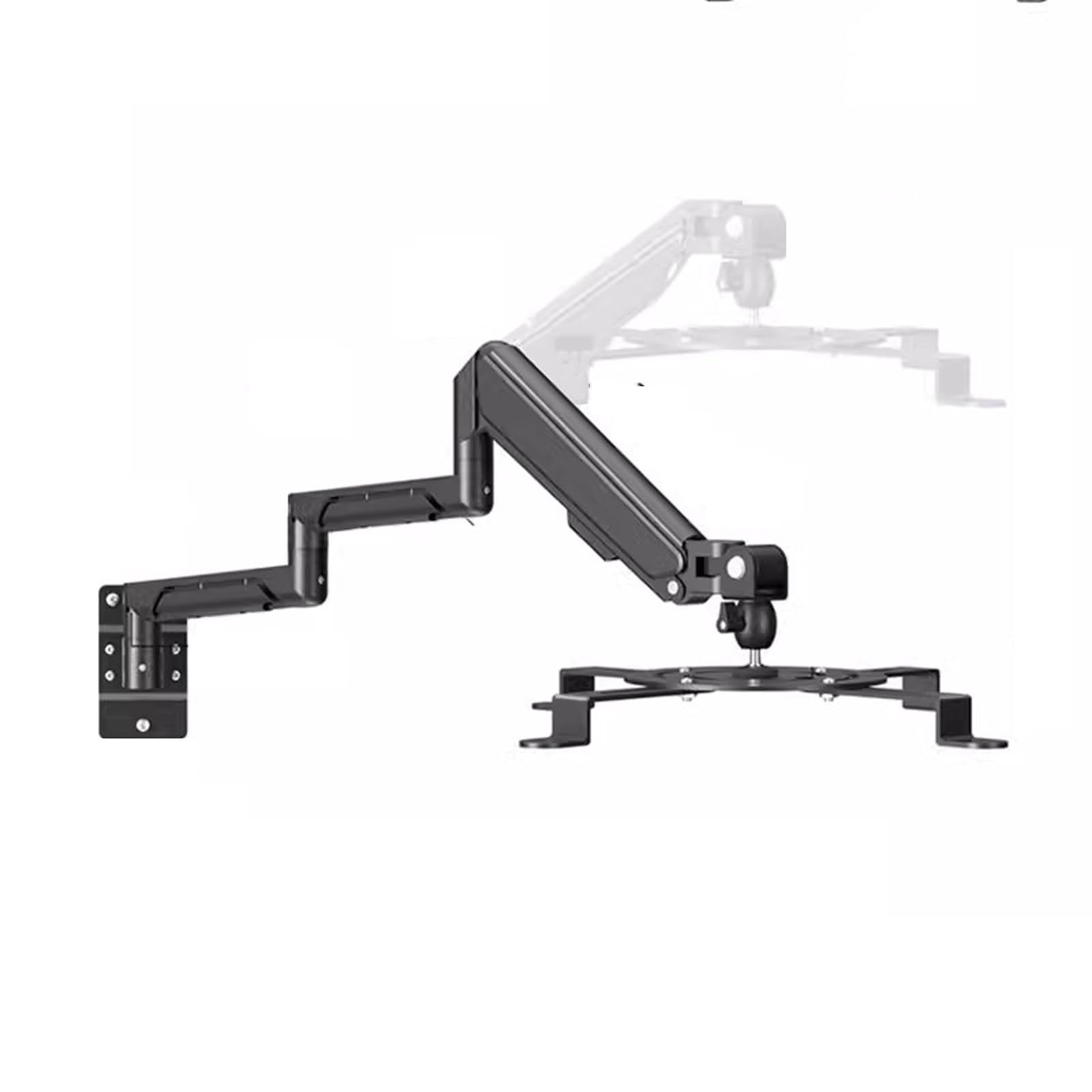YNBSHGAA Projector Stand Projector Bracket Folding Hanging Bracket Wall Mounted Hanging Bracket Universal Telescopic Rotating Projector Bracket Projector Bracket Mount,Black-Three section