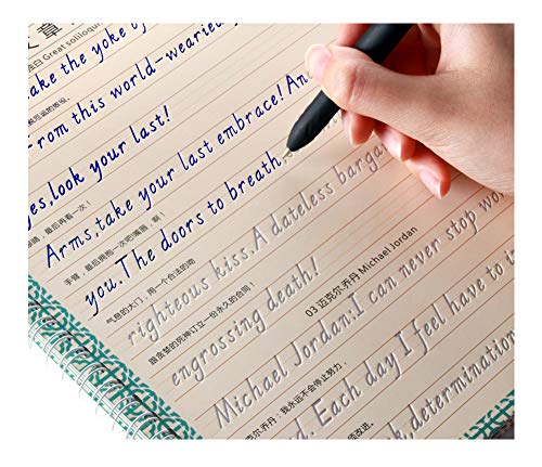 OWLKAY Cuaderno de práctica mágica, libros de trabajo de escritura a mano, libro de rastreo, tablero de 3 libros, cuaderno de inglés, erudito