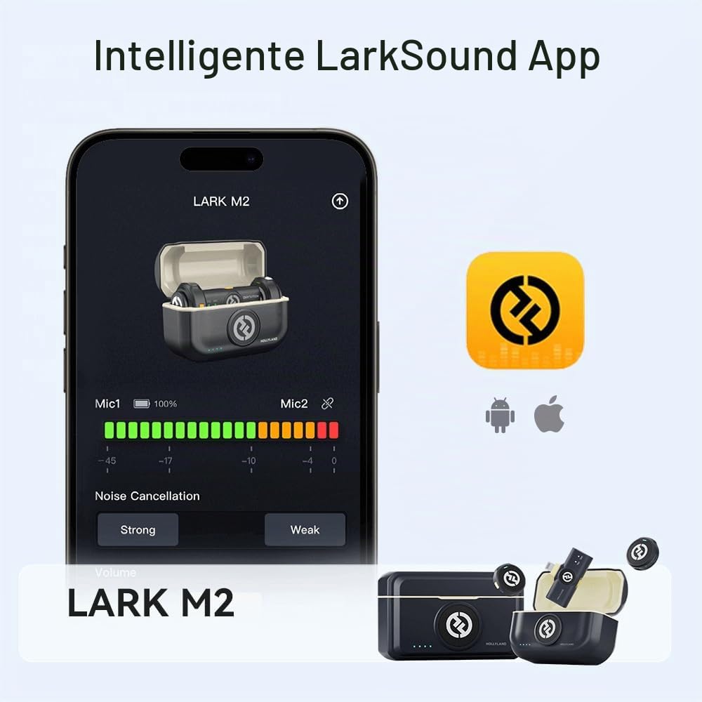 Hollyland Lark M2 L Microphone Lavalier Pour iPhone/iPad
