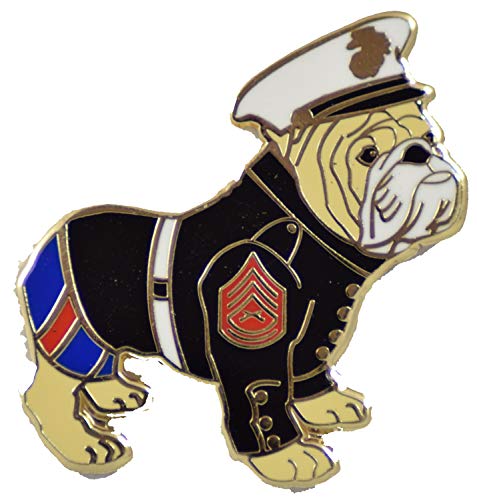 Dress Blues CHESTY Bulldog LAPEL PIN OR HAT PIN - Size 1 1/8
