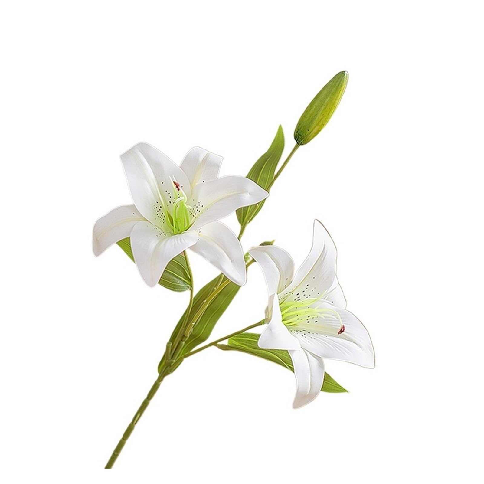 Casetlong 5Pcs Fake Flowers Artificial For Home Decor Party Table Wedding Bouquet(White lily)