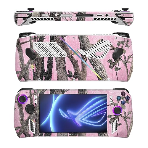 Image of MightySkins Glossy Glitter Skin Compatible with Asus ROG Ally - Pink Tree Camo | Protective, Durable High-Gloss Glitter Finish | Easy to Apply