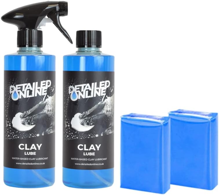 DetailedOnline 2 Clay Bars + 2x 500ml Bubblegum Clay Lube Kit Car Detailing Valeting Kit