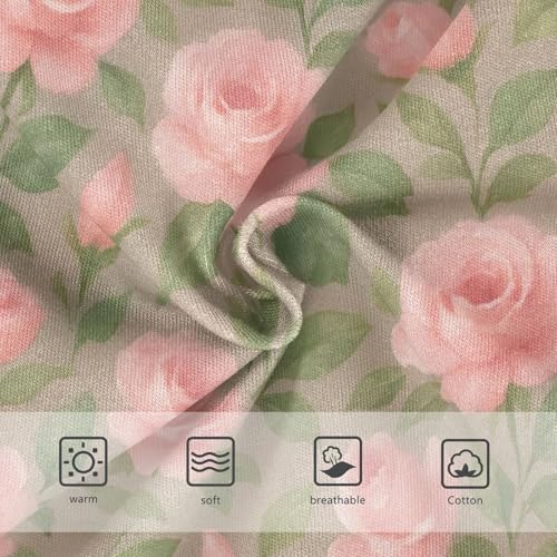 Joisal Vintage Pink Roses Little Girl Panties Girls Underwear Toddler Cotton Funny Briefs Kids Undies 2t3