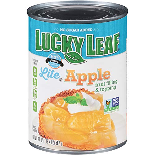 Lucky Leaf Lite No Sugar Added Apple Pie Filling and Topping 20oz (Pack of 6)