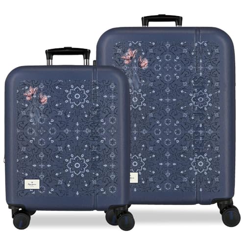 Valise rigide Pepe Jeans Lenay Marine 109L pour ne plus manquer de place en voyage