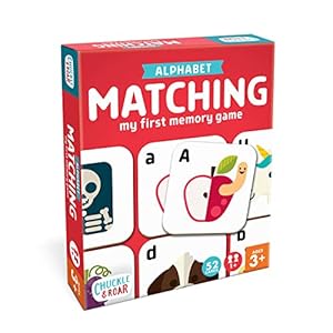 Chuckle & Roar – Matching Game Alphabet – Board Game for Kids 3 and up – Concentration Game for Toddlers – Preschool Game