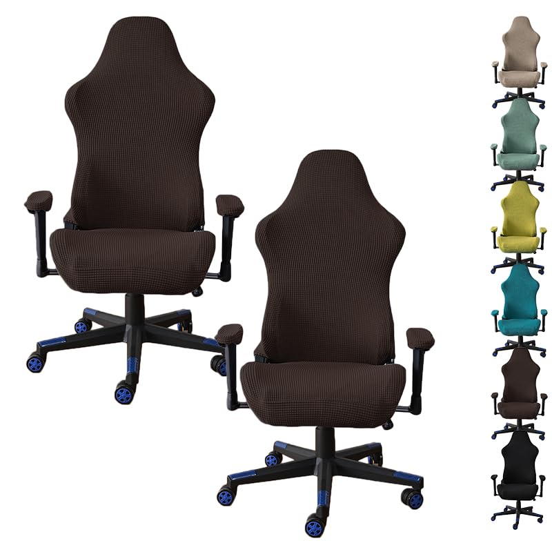 Housse extensible pour chaise bureau | Lot de 2 protections de siege pivotant