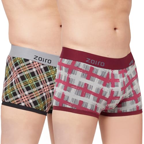 Image of Zoiro Men's Soft Cotton Blend Solid Trend Trunk (Pack of 2) |Colours May Vary