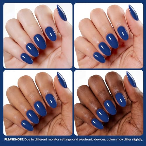 Image of Beetles Dark Blue Gel Nail Polish 15ml HEMA-Free Navy Blue Soak Off UV | Mystic Ocean is a 15ml deep blue gel color for holiday nail art and salon-style DIY manicures; cure with UV /LED light.