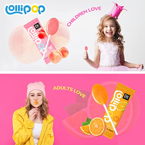 Dc24 Daily Care Sugar Free Lollipops With Vitamin C, Healthy Suckers With Xylitol, Assorted Fruit Flavored Hard Candy For Kids, Non-Gmo, Gluten Free, 24 Count #TOP6