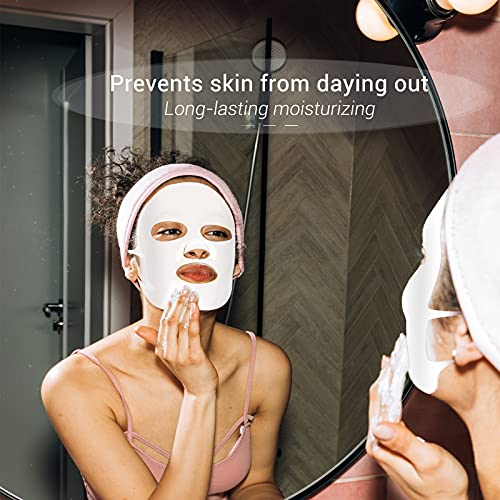 5 Pieces Reusable Silicone Facial Mask Facial Mask Cover Silicone Skin Mask Reusable Moisturizing Face Silicone Face Wrap For Sheet Prevent Evaporation Masks Face Care Tool (Vivid Colors) #TOP5